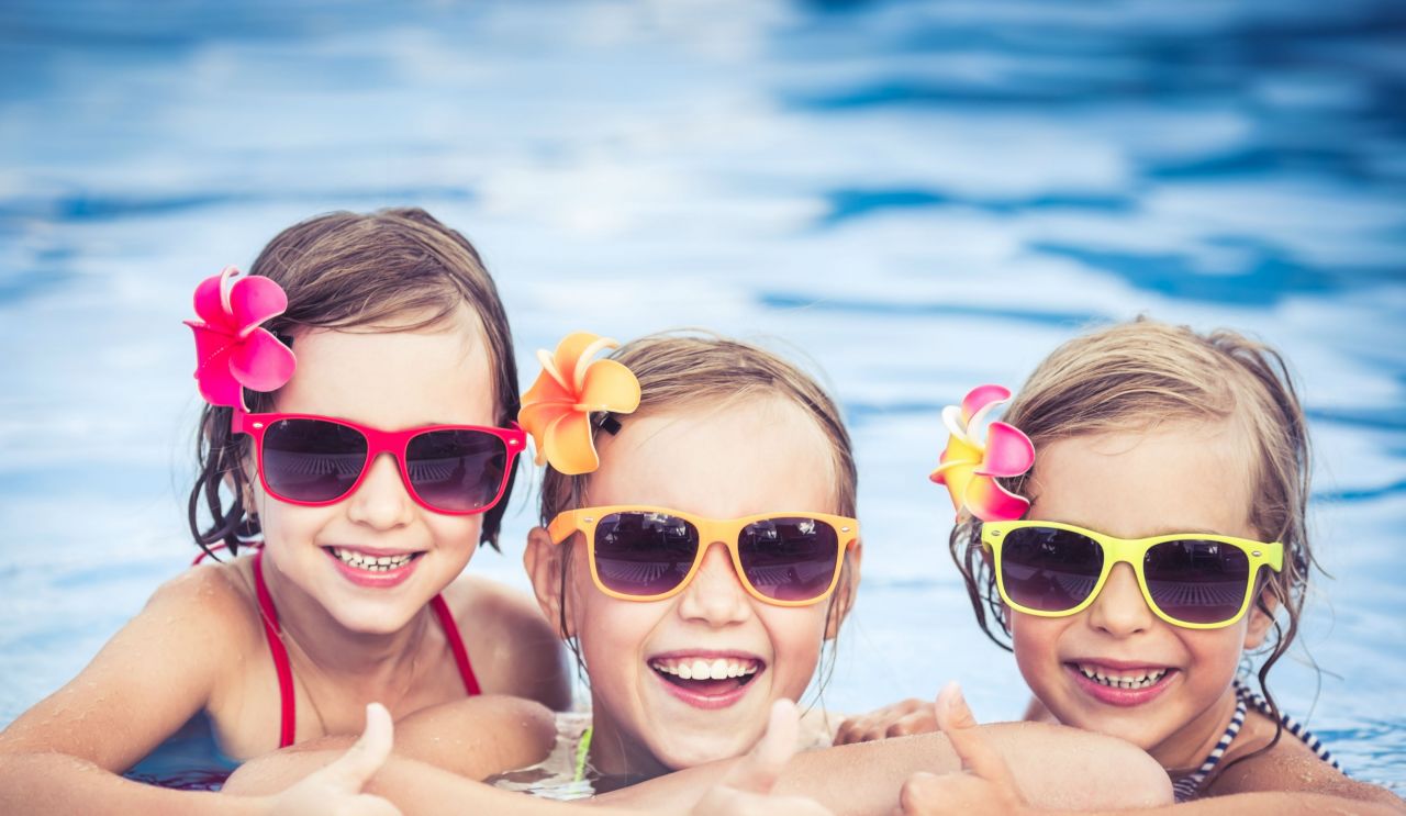 Children in the pool